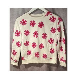 Cat & Jack Cream Floral Print Sweatshirt size large